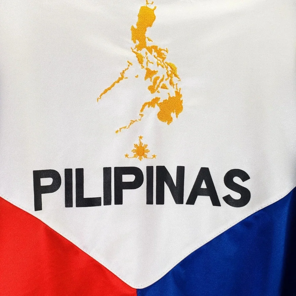 Adidas Pilipinas Track Jacket Mens XL White Blue Red Philippines Flag Sporty y2k